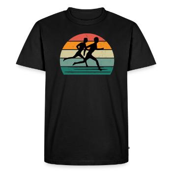 Race Runner Runner Renner Racer Jogging - Men's Premium Organic T-Shirt - black - Front - Nico (187cm)