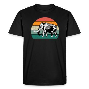 Mammoth Ice Age Elephant Fur Snow Ice Stone Age - Men's Premium Organic T-Shirt - black - Front - Nico (187cm)