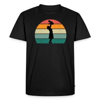 Mom Mother Nonna Nonni Mum Mummy Mimi Mama - Men's Premium Organic T-Shirt - black - Front - Nico (187cm)