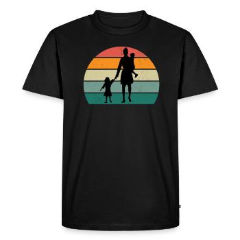 Mom Mother Nonna Nonni Mum Mummy Mimi Mama - Men's Premium Organic T-Shirt - black - Front - Nico (187cm)