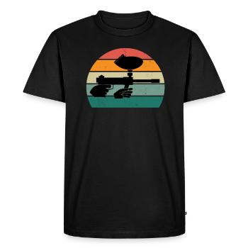 Paintballer Paintballer Paintball Player Color - Men's Premium Organic T-Shirt - black - Front - Nico (187cm)