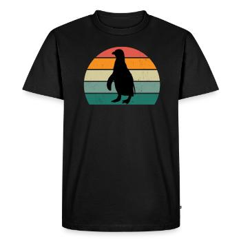Pingouin Pôle Sud Antarctique Empereur Manchot Gentoo Pingouin - T-shirt Premium bio Homme - noir - Devant - Nico (187cm)