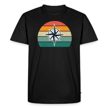 voyage voyageur voyageur vacances vacancier vacances - T-shirt Premium bio Homme - noir - Devant - Nico (187cm)