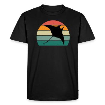 Stingrays Devil Rays Flies Gliding Rays - Men's Premium Organic T-Shirt - black - Front - Nico (187cm)