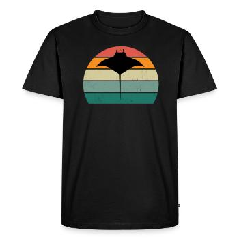 Stingrays Devil Rays Flies Gliding Rays - Men's Premium Organic T-Shirt - black - Front - Nico (187cm)