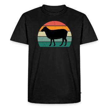 Sheep Flock of Sheep Goat Goats Lamb Sheep Wool - Men's Premium Organic T-Shirt - black - Front - Nico (187cm)