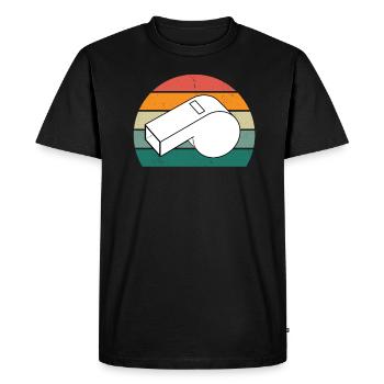 Referee Yellow card Red card Shiri - Men's Premium Organic T-Shirt - black - Front - Nico (187cm)