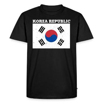 Korean Korean Republic Flag Pride Korean Flag - Men's Premium Organic T-Shirt - black - Front - Nico (187cm)
