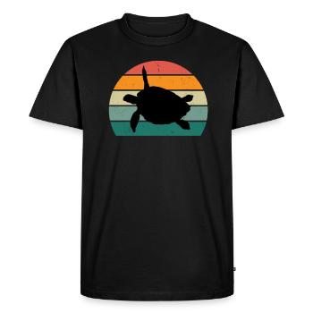 Turtles Turtle Shell Lizard Reptiles Reptiles - Men's Premium Organic T-Shirt - black - Front - Nico (187cm)