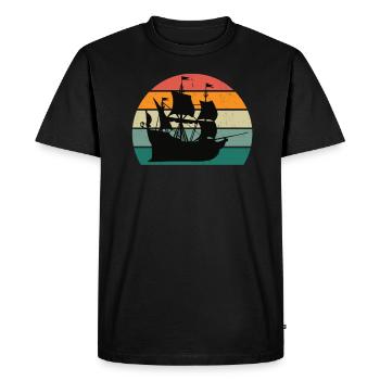 Ship Boat Boats Yachts Captain Ships - Men's Premium Organic T-Shirt - black - Front - Nico (187cm)
