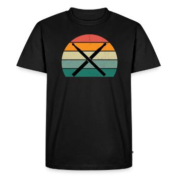 Batteur Tambour Batteur Batteur Batterie - T-shirt Premium bio Homme - noir - Devant - Nico (187cm)