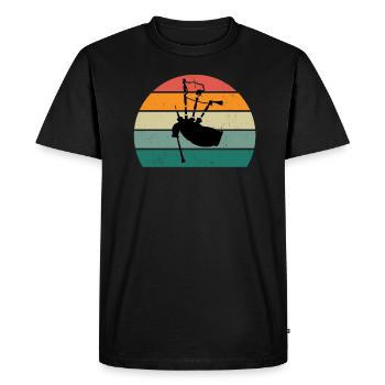 schotte schottin schotteland kilt kilte glasgow - T-shirt Premium bio Homme - noir - Devant - Nico (187cm)