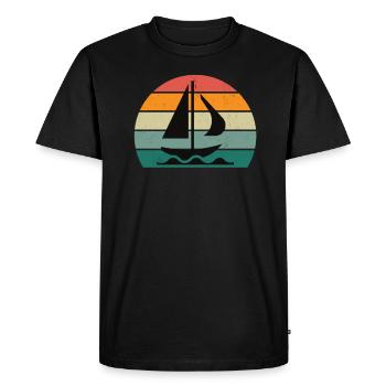 voilier voilier voilier voilier voilier bateau - T-shirt Premium bio Homme - noir - Devant - Nico (187cm)