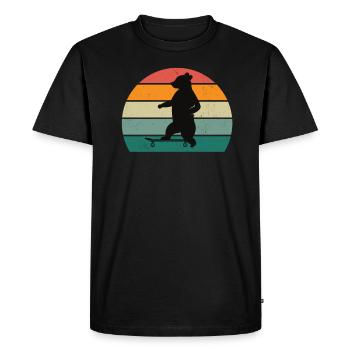 skatboarden skatboarder skatboarderin skatboard - T-shirt Premium bio Homme - noir - Devant - Nico (187cm)