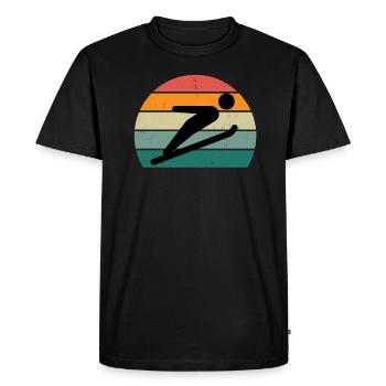 Saut à ski Saut à ski Saut à ski Ski - T-shirt Premium bio Homme - noir - Devant - Nico (187cm)