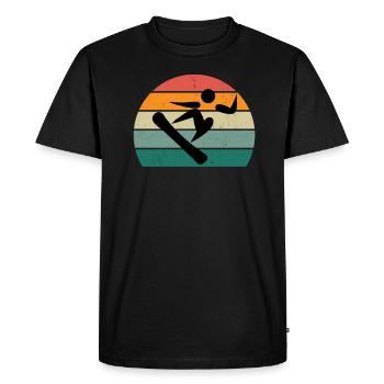 Snowboard Snowboarder Snowboarder Slope Snow - Men's Premium Organic T-Shirt - black - Front - Nico (187cm)