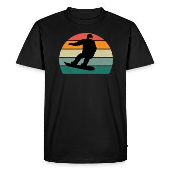 Snowboard Snowboarder Snowboarder Slope Snow - Men's Premium Organic T-Shirt - black - Front - Nico (187cm)