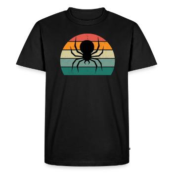 Spiders Spider web web arachnid legs 8 spider - Men's Premium Organic T-Shirt - black - Front - Nico (187cm)