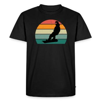 Snowboard Snowboarder Snowboarder Slope Snow - Men's Premium Organic T-Shirt - black - Front - Nico (187cm)