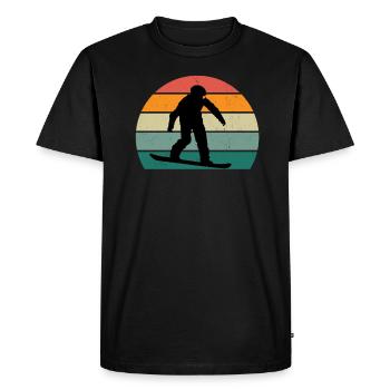 Snowboard Snowboarder Snowboarder Slope Snow - Men's Premium Organic T-Shirt - black - Front - Nico (187cm)