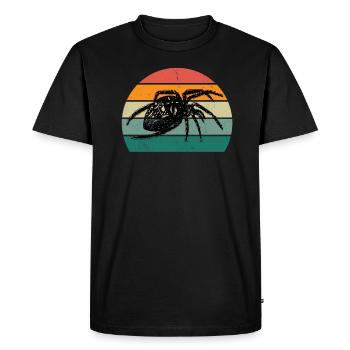 Spiders Spider web web arachnid legs 8 spider - Men's Premium Organic T-Shirt - black - Front - Nico (187cm)