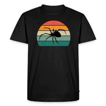 Spiders Spider web web arachnid legs 8 spider - Men's Premium Organic T-Shirt - black - Front - Nico (187cm)