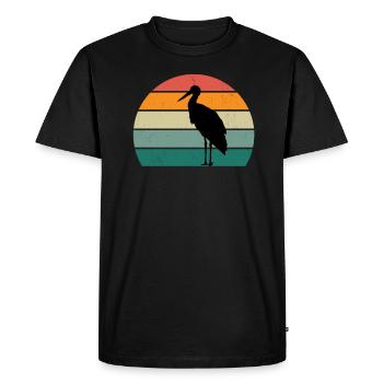 Cigogne Cigogne Bébé Enfants Enfant Bec Cigogne - T-shirt Premium bio Homme - noir - Devant - Nico (187cm)