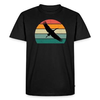 Cigogne Cigogne Bébé Enfants Enfant Bec Cigogne - T-shirt Premium bio Homme - noir - Devant - Nico (187cm)