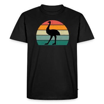 ostriches ratites ratite bird ostrich africa - Men's Premium Organic T-Shirt - black - Front - Nico (187cm)