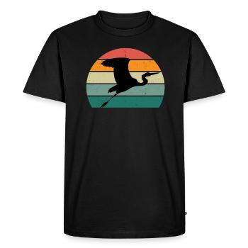 Cigogne Cigogne Bébé Enfants Enfant Bec Cigogne - T-shirt Premium bio Homme - noir - Devant - Nico (187cm)