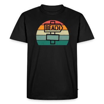 vacances de sable vacancier vacances vacances - T-shirt Premium bio Homme - noir - Devant - Nico (187cm)