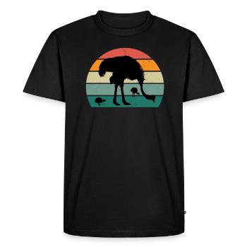 ostriches ratites ratite bird ostrich africa - Men's Premium Organic T-Shirt - black - Front - Nico (187cm)