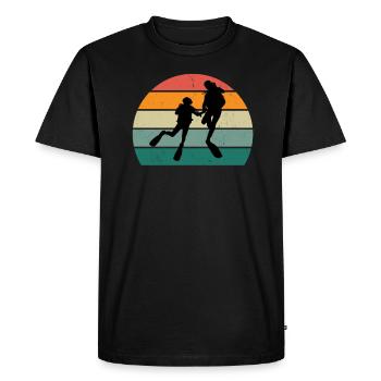 plongeur plongeur plongée plongée oxygène plongée - T-shirt Premium bio Homme - noir - Devant - Nico (187cm)