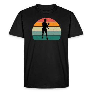 table tennis player table tennis net spin serve - Men's Premium Organic T-Shirt - black - Front - Nico (187cm)