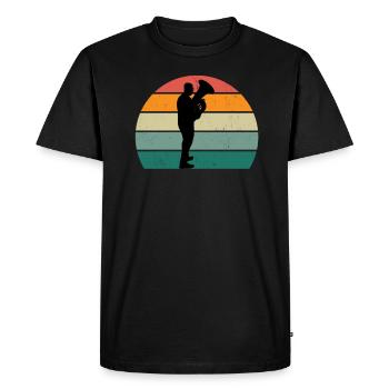 Joueur de tuba Joueur de tuba instrument de cuivre tuba - T-shirt Premium bio Homme - noir - Devant - Nico (187cm)