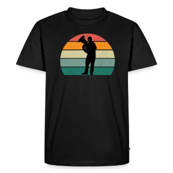 Joueur de tuba Joueur de tuba instrument de cuivre tuba - T-shirt Premium bio Homme - noir - Devant - Nico (187cm)