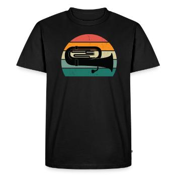 Tuba player Tuba player brass instrument tuba - Men's Premium Organic T-Shirt - black - Front - Nico (187cm)