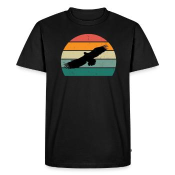 birds flying glide air feather feathers flight bird - Men's Premium Organic T-Shirt - black - Front - Nico (187cm)