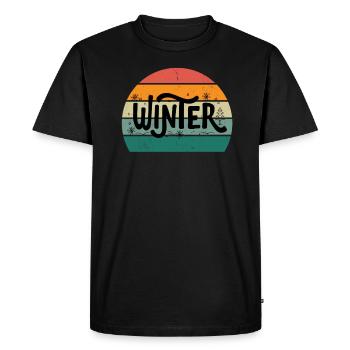 neige froide glace bonhomme de neige boule de neige hiver - T-shirt Premium bio Homme - noir - Devant - Nico (187cm)