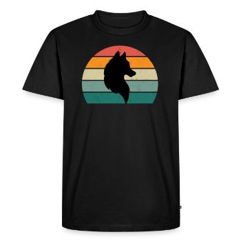 Wolves Wolf pack dog dogs territory pack wolf - Men's Premium Organic T-Shirt - black - Front - Nico (187cm)