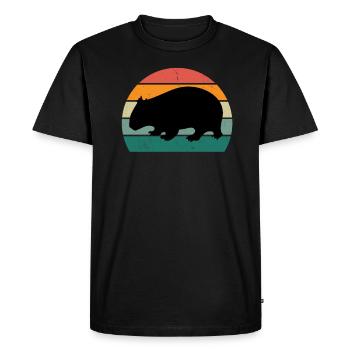 wombat marsupial bag australia Oceania love - Men's Premium Organic T-Shirt - black - Front - Nico (187cm)