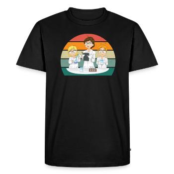 connaissances scientifiques en recherche - T-shirt Premium bio Homme - noir - Devant - Nico (187cm)