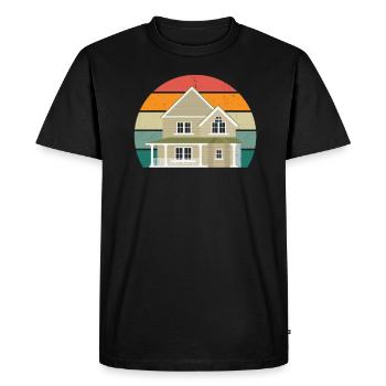 accueil appartement familial appartement maison familiale maison - T-shirt Premium bio Homme - noir - Devant - Nico (187cm)