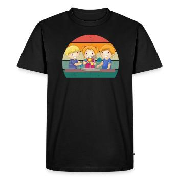 Science Scientifique Recherche Connaissances - T-shirt Premium bio Homme - noir - Devant - Nico (187cm)