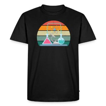 science scientist research knowledge - Men's Premium Organic T-Shirt - black - Front - Nico (187cm)