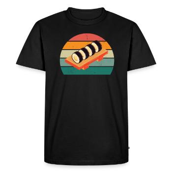 Maki sushi nourriture poisson cru japon sushi japonais - T-shirt Premium bio Homme - noir - Devant - Nico (187cm)