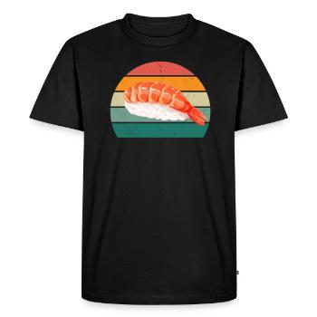 Maki sushi nourriture poisson cru japon sushi japonais - T-shirt Premium bio Homme - noir - Devant - Nico (187cm)