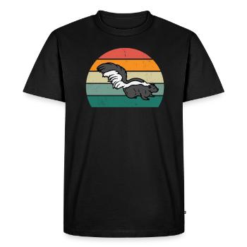 Skunks stink mammals defend skunk - Men's Premium Organic T-Shirt - black - Front - Nico (187cm)