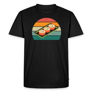 Maki sushi nourriture poisson cru japon sushi japonais - T-shirt Premium bio Homme - noir - Devant - Nico (187cm)