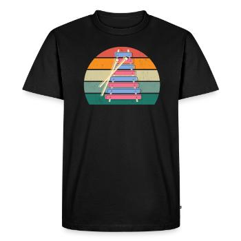 Xylophone Lecteur de Xylophone Lecteur de musique Xylophoniste - T-shirt Premium bio Homme - noir - Devant - Nico (187cm)
